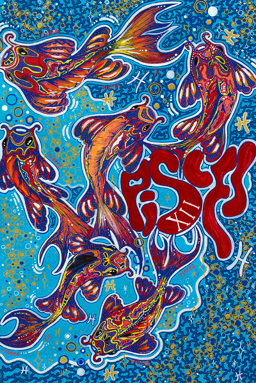 Pisces Print | Modern Wall Art | Zodiac Wall Art